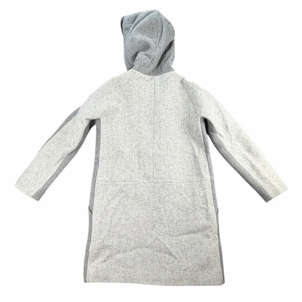 J.CREW Women's Italian Wool Stadium Cloth Cocoon Coat In Grey/Black Size 4 - Picture 10 of 13